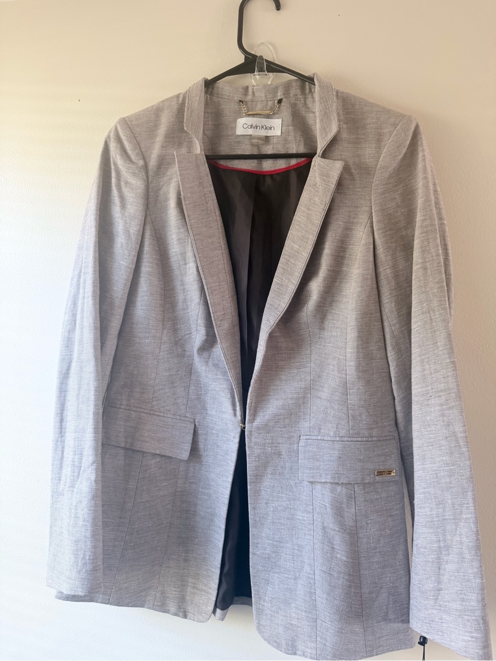 Calvin Klein Light Gray Women's Tailored Blazer